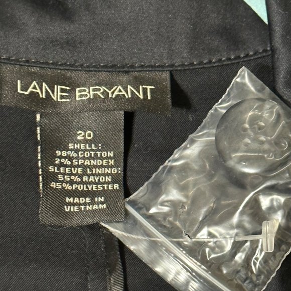 NWT Lane Bryant size 20 black single button lined long sleeve blazer - Picture 5 of 7